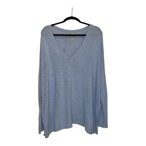 Lilly Pulitzer Light Blue V-Neck Luxletic Top